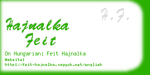 hajnalka feit business card